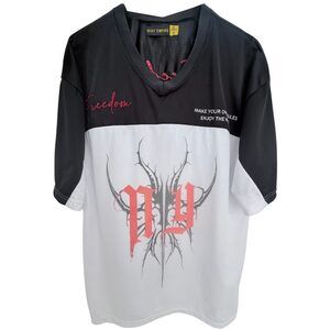 Riot Empire White Mesh body Graphic Colorblock T-Shirt Men's XL USA/EUR; 44 MEX